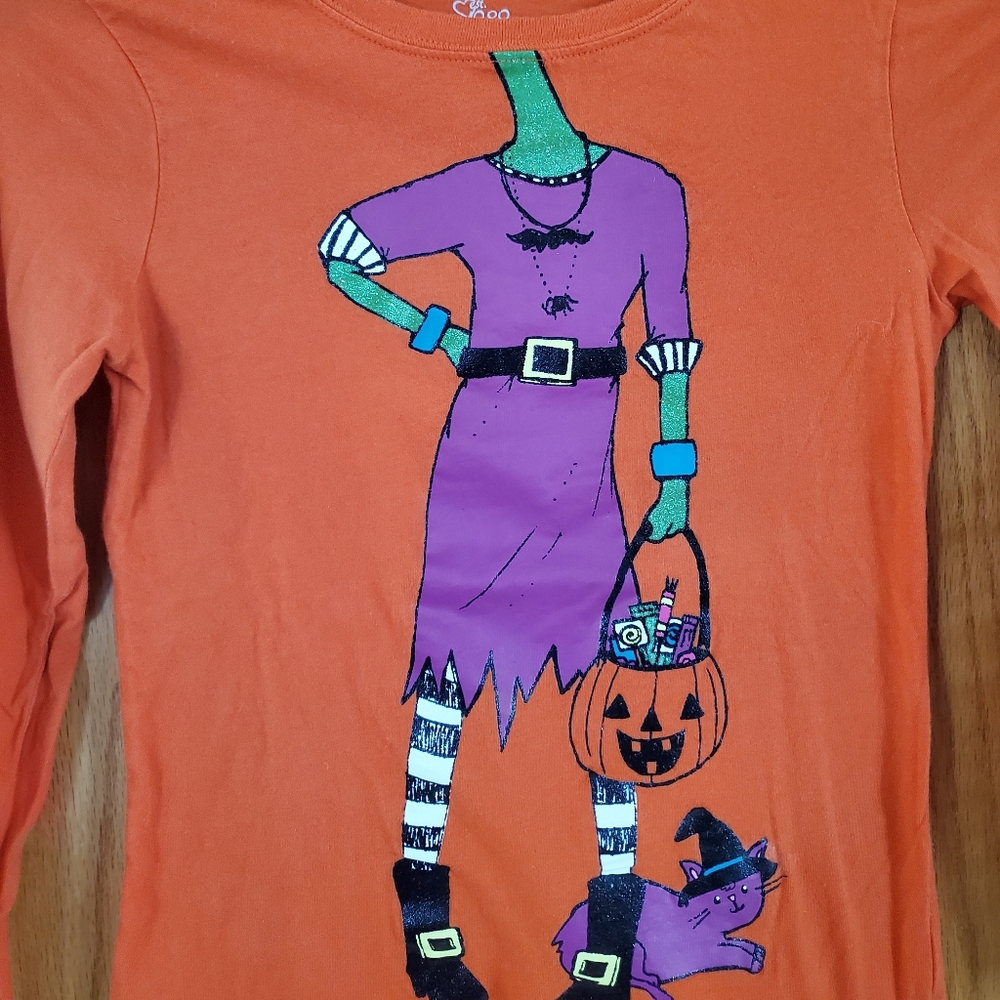 Girls M 7/8 Cute Halloween top